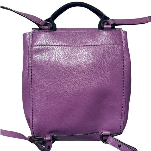 Coach Pebble Leather Convertible Derby Crossbody Backpack in Mauve - Picture 7 of 9